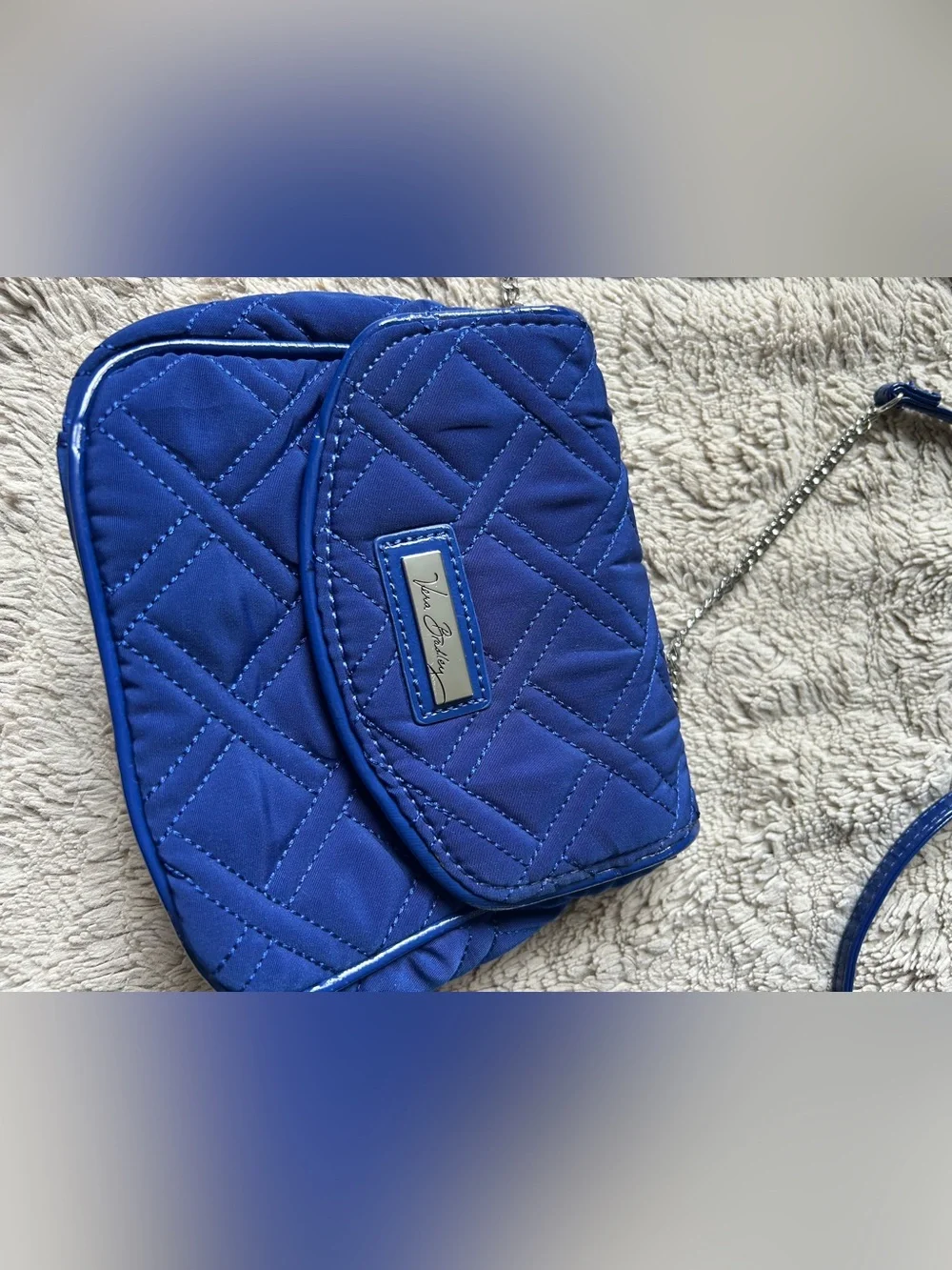 Vera Bradley Quilted Crossbody Bag - Royal Blue - Picture 2 of 9